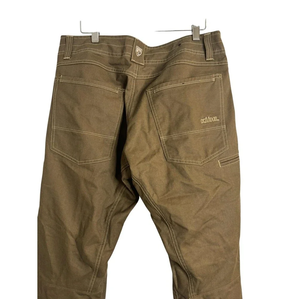 Kuhl Hot Rydr Pants Mens 34x32 Brown Flannel Lined Stretch Winter Workwear